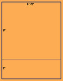 1,000 Fluorescent Orange Laser Only sheets with Permanent adhesive