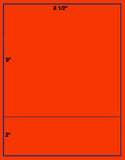 1,000 Fluorescent Red Laser Only sheets with Permanent adhesive