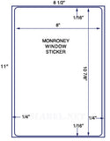 US1070M - 8'' x 10 7/8'' Monroney Automotive Window label