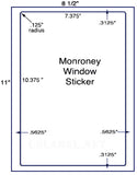 US1075MR- 7.375'' x 10.375" Monroney Automotive RC label