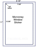 US1075 - 7 3/8'' x 10 3/8''Monroney Automotive Window label