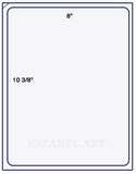 1,000 Uncoated White Matte Inkjet or Laser sheets with Permanent adhesive