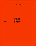 1,000 Fluorescent Red Laser Only sheets with Permanent adhesive