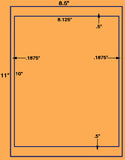 US1104-8.125'' x 10'' label on a 8.5'' x 11'' label sheet.