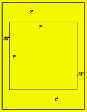 1,000 Fluorescent Yellow Laser Only sheets with Permanent adhesive