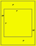 US1105 - 7'' x 7'' Square on a 8 1/2" x 11" label sheet.