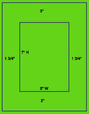 1,000 Fluorescent Green Laser Only sheets with Permanent adhesive