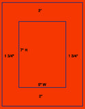 1,000 Fluorescent Red Laser Only sheets with Permanent adhesive