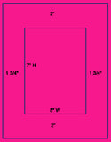 1,000 Fluorescent Pink Laser Only sheets with Permanent adhesive