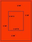 1,000 Fluorescent Red Laser Only sheets with Permanent adhesive