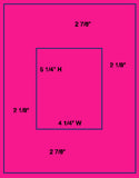 1,000 Fluorescent Pink Laser Only sheets with Permanent adhesive