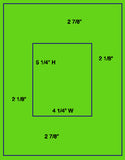 1,000 Fluorescent Green Laser Only sheets with Permanent adhesive