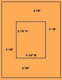 US1114-51/4'' x 41/4'' label on a 8.5" x 11" sheet