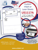 US1117A - 5 3/4'' x 3'' label on a 8 1/2" x 11" sheet.