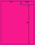 1,000 Fluorescent Pink Laser Only sheets with Permanent adhesive