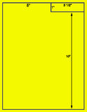 1,000 Fluorescent Yellow Laser Only sheets with Permanent adhesive
