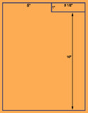 1,000 Fluorescent Orange Laser Only sheets with Permanent adhesive