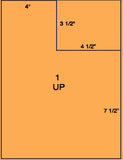 1,000 Fluorescent Orange Laser Only sheets with Permanent adhesive