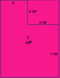 1,000 Fluorescent Pink Laser Only sheets with Permanent adhesive