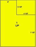 1,000 Fluorescent Yellow Laser Only sheets with Permanent adhesive