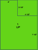 1,000 Fluorescent Green Laser Only sheets with Permanent adhesive