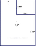1,000 Uncoated White Matte Inkjet or Laser sheets with Permanent adhesive