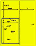 1,000 Fluorescent Yellow Laser Only sheets with Permanent adhesive