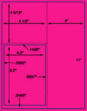 1,000 Fluorescent Pink Laser Only sheets with Permanent adhesive