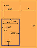 1,000 Fluorescent Orange Laser Only sheets with Permanent adhesive