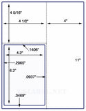 1,000 Uncoated White Matte Inkjet or Laser sheets with Permanent adhesive