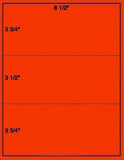 1,000 Fluorescent Red Laser Only sheets with Permanent adhesive