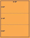 1,000 Fluorescent Orange Laser Only sheets with Permanent adhesive