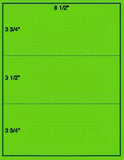 1,000 Fluorescent Green Laser Only sheets with Permanent adhesive