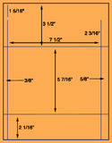 US1125-7.5''x3.5'' & 2 1/16'' on a 8 1/2"x11" label sheet