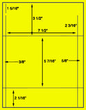 US1125-7.5''x3.5'' & 2 1/16'' on a 8 1/2"x11" label sheet