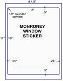 US1126mr 8" x 10'' with RC Monroney Automotive Window label