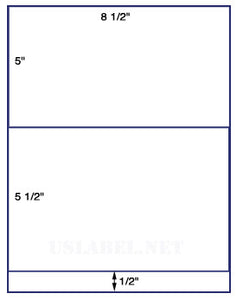 US1162-8 1/2'' x 5'' & 8 1/2'' x 5 1/2'' - 8 1/2"x11" sheet