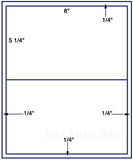 US1179 - 8'' x 5 1/4'' on a 8 1/2" x 11" label sheet.