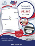 US1180-8'' x 5''-2 up -8 1/2"x11"Comparable #6573 sheets.