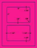 US1199 - 4'' x 6''-2 up on a 8 1/2" x 11" label sheet.