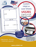 US1201-6''x4.5''-2 up w/ gutters 8 1/2"x11" label sheet