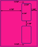 US1205 - 2 up 2 1/4'' x 4 1/4'' on a 8 1/2" x 11" label sheet.