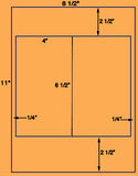 US1207-4'' x 6 1/2'' - 2 up on a 8 1/2" x 11" label sheet.