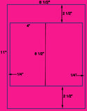 US1207-4'' x 6 1/2'' - 2 up on a 8 1/2" x 11" label sheet.
