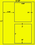 US1210-4.625''x 5''-2 up on a 8 1/2" x 11" label sheet.