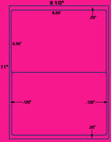 US1211-8.25'' x 5.25''-2 up on a 8 1/2" x 11" label sheet.