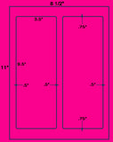 US1219-3.5''x9.5''-2 up w/gutters on 8.5"x11" label sheet.