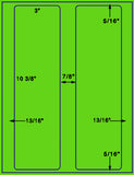 US1220-3''x 103/8"-2 up w/gutters on 8.5" x 11" label sheet