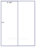 US1221-4 1/4'' x 11''- 2 up on a 8 1/2" x 11" label sheet.