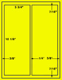 US1222-2 up 3 3/4'' x 10 1/8" on a 8 1/2" x 11" label sheet